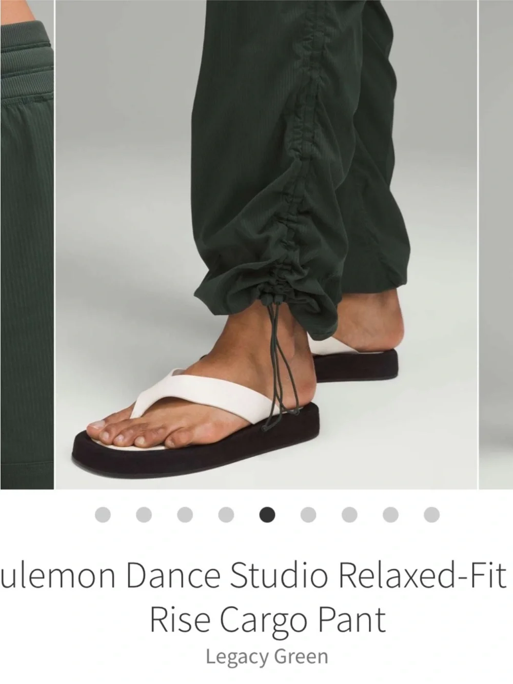 Lululemon Dance Studio Relaxed Fit Mid Rise Cargo Pants Legacy Green Sz XS